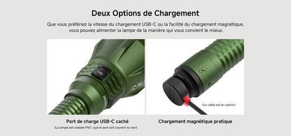 Lampe Torche Olight Javelot Turbo 2 KIT - 1800 Lumens rechargeable 1500 mètres - Lampe torche longue portée  Camouflage Digital  NYCTALOPE  