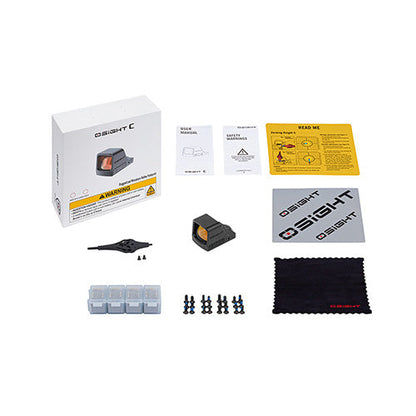 Olight Osight C - Optique à point rouge grande fenêtre - Point 3 MOA + Cercle 32 MOA - Batterie Chargement Latéral  NYCTALOPE  