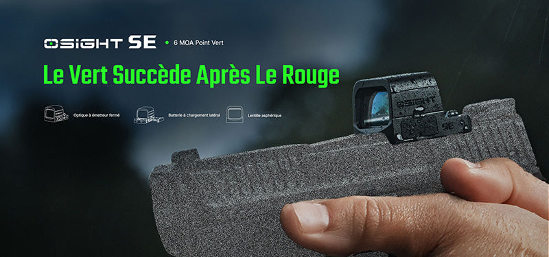 Olight Osight SE - Optique fermée à point vert avec empreinte RMSc et pile CR1620  NYCTALOPE  