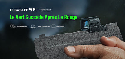 Olight Osight SE - Optique fermée à point vert avec empreinte RMSc et pile CR1620  NYCTALOPE  