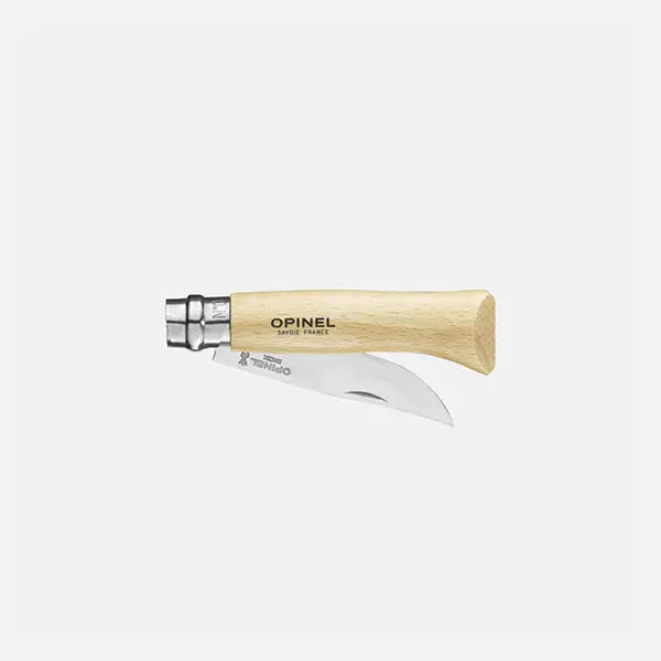Opinel N°08 Tradition Inox – Couteau de poche pliant - Manche Hêtre - Lame 8.5 cm  NYCTALOPE  