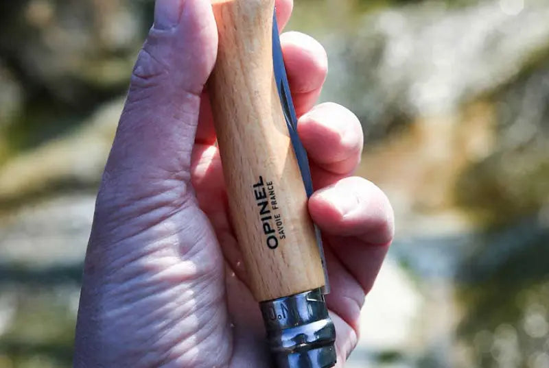 Opinel N°09 Tradition Inox – Couteau de poche pliant - Manche Hêtre - Lame 9 cm  NYCTALOPE  