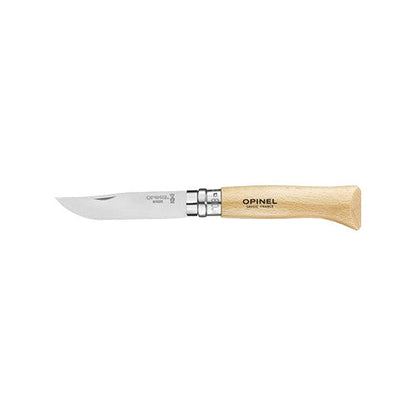 Opinel N°08 Tradition Inox – Couteau de poche pliant - Manche Hêtre - Lame 8.5 cm Opinel