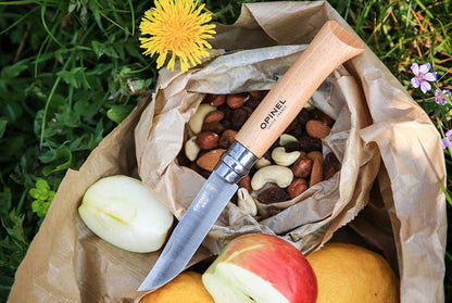 Opinel N°08 Tradition Inox – Couteau de poche pliant - Manche Hêtre - Lame 8.5 cm Opinel