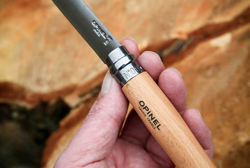 Opinel N°08 Tradition Inox – Couteau de poche pliant - Manche Hêtre - Lame 8.5 cm Opinel