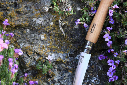 Opinel N°09 Tradition Inox – Couteau de poche pliant - Manche Hêtre - Lame 9 cm Opinel