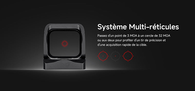 Olight Osight X - Optique Point Vert - 3 MOA Cercle 32 MOA - Empreinte RMR - Chargement Magnétique - Boîtier OAL  NYCTALOPE  