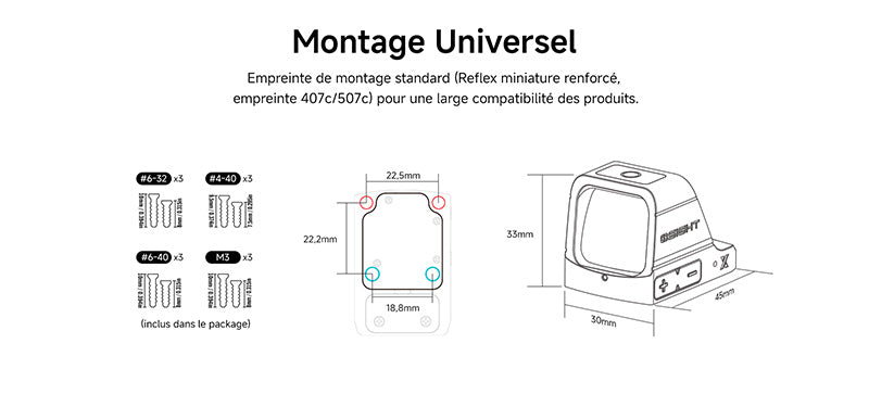 Olight Osight X - Optique Point Vert - 3 MOA Cercle 32 MOA - Empreinte RMR - Chargement Magnétique - Boîtier OAL  NYCTALOPE  