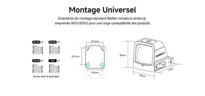 Olight Osight X - Optique Point Vert - 3 MOA Cercle 32 MOA - Empreinte RMR - Chargement Magnétique - Boîtier OAL  NYCTALOPE  