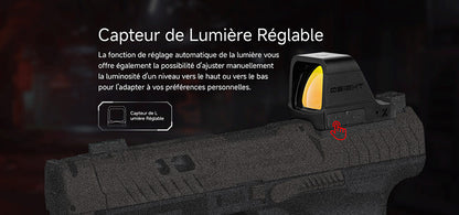 Olight Osight X - Optique Point Vert - 3 MOA Cercle 32 MOA - Empreinte RMR - Chargement Magnétique - Boîtier OAL  NYCTALOPE  