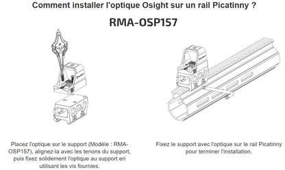 Olight Osight RMA-OSP157 | Adaptateur pour rail Picatinny  NYCTALOPE  