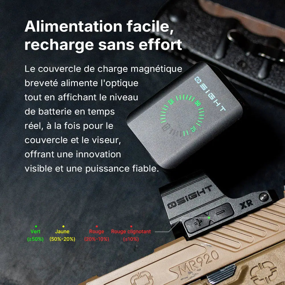 Osight XR - Optique Point Rouge avec Empreinte RMR - Multi-Réticules Point de 2/6 MOA & Cercle de 32 MOA  NYCTALOPE  