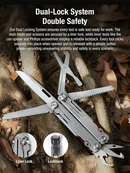 Pince Multifonction Klarus Horizon MT07 20-en-1 - Double Verrouillage - Grade Militaire  NYCTALOPE  