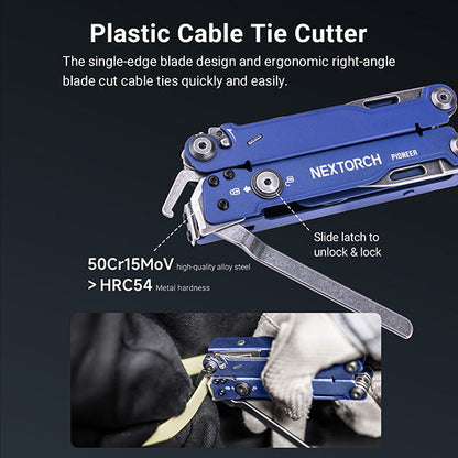 Nextorch Multi Tools Pioneer MT20 - Pince Outils Multifonctions - Bleu  NYCTALOPE  