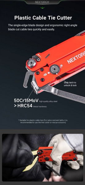 Nextorch Multi Tools Pioneer MT20 - Pince Outils Multifonctions - Rouge - NYCTALOPE