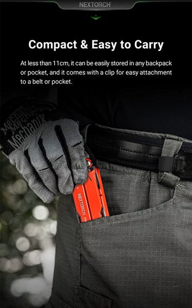 Nextorch Multi Tools Pioneer MT20 - Pince Outils Multifonctions - Rouge - NYCTALOPE