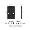 Plaque Adaptatrice Olight Osight RMR vers RMSc - Acier Inoxydable SUS420 - Revêtement PVD - NYCTALOPE