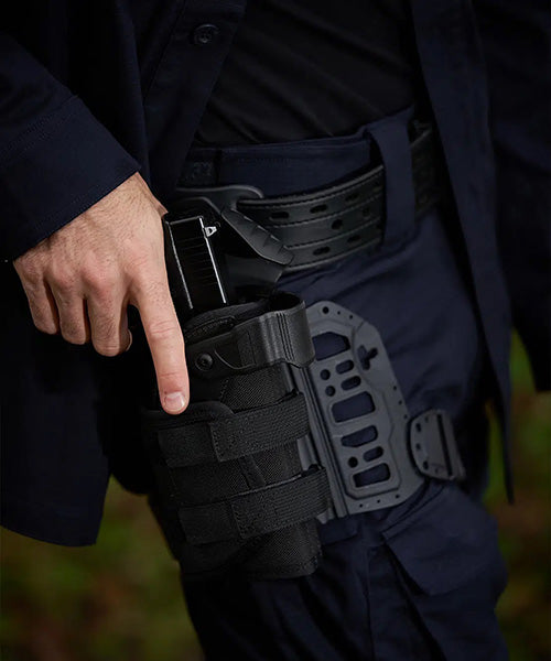 Plaque tactique de hanche GK Pro 97005KT - Port à la hanche - Système pivotant - Sangles anti-glisse - Compatible étuis GK - NYCTALOPE
