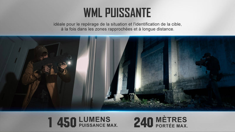 Poignée Angulaire Tactique avec Lampe Olight Sigurd – 1450 Lumens  NYCTALOPE  