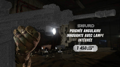Poignée Angulaire Tactique avec Lampe Olight Sigurd – 1450 Lumens  NYCTALOPE  