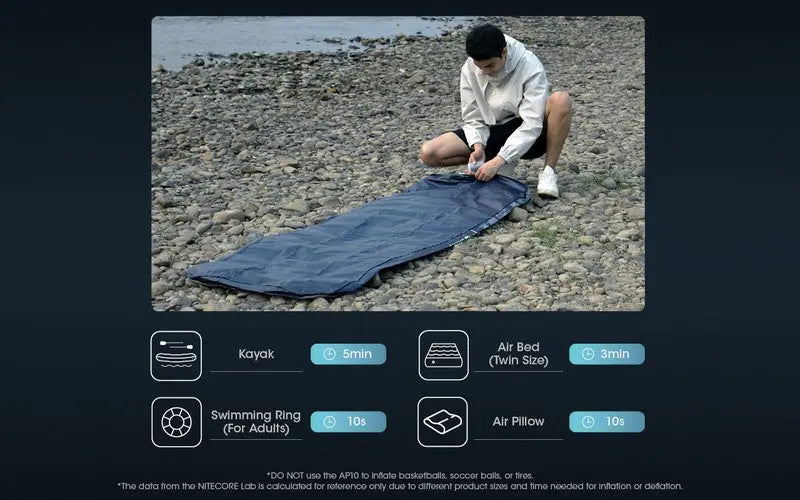 Pompe à air AP10 – 300 L/m – 4,5 kPa + Lanterne 300 Lumens – Rechargeable  NYCTALOPE  