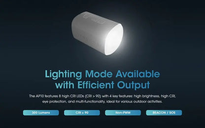 Pompe à air AP10 – 300 L/m – 4,5 kPa + Lanterne 300 Lumens – Rechargeable  NYCTALOPE  