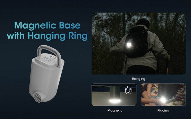 Pompe à air AP10 – 300 L/m – 4,5 kPa + Lanterne 300 Lumens – Rechargeable  NYCTALOPE  