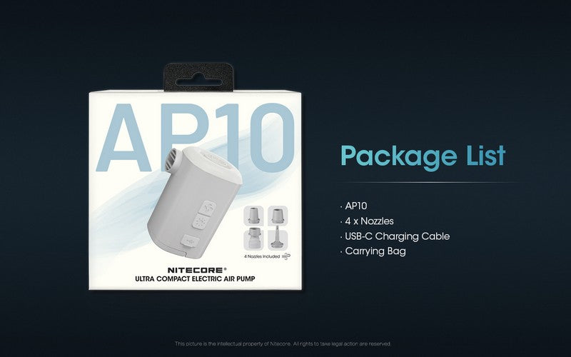 Pompe à air AP10 – 300 L/m – 4,5 kPa + Lanterne 300 Lumens – Rechargeable