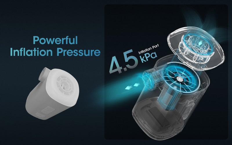 Pompe à air AP10 – 300 L/m – 4,5 kPa + Lanterne 300 Lumens – Rechargeable  NYCTALOPE  