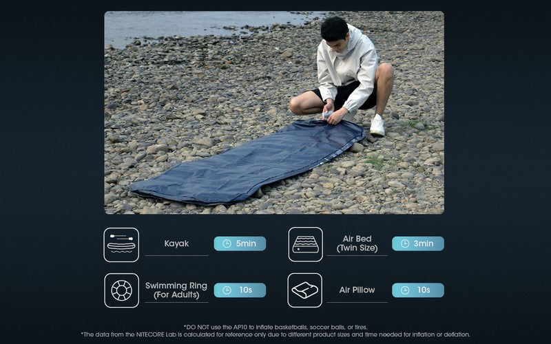 Pompe à air AP10 – 300 L/m – 4,5 kPa + Lanterne 300 Lumens – Rechargeable  NYCTALOPE  