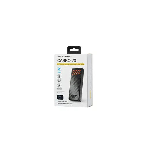 Powerbank Nitecore CARBO 20 - 20 000mAh - 65W - Charge Rapide Bidirectionnelle - IPX8