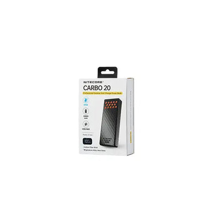 Powerbank Nitecore CARBO 20 - 20 000mAh - 65W - Charge Rapide Bidirectionnelle - IPX8