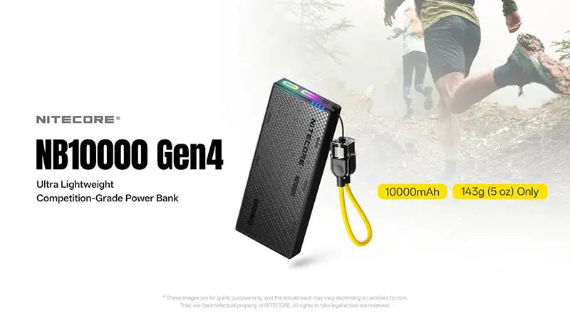 Powerbank Nitecore NB10000 GEN4 – 10 000mAh - Charge Rapide USB-C - IPX7 Submersible - Ultra-Légère  NYCTALOPE  