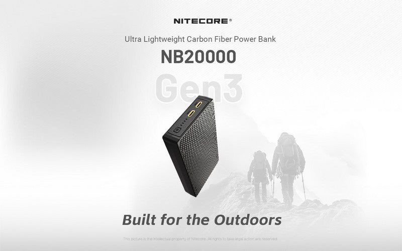 PowerBank batterie Nitecore NB20000 GEN3 - 20 000mAh