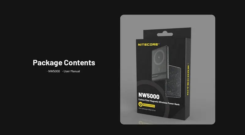 Powerbank Nitecore NW5000 5000mAh - Magnétique  NYCTALOPE  