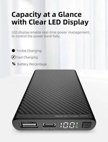 Powerbank batterie Klarus K5 - 10 000 mAh Ultraléger Fibre de Carbone  NYCTALOPE  