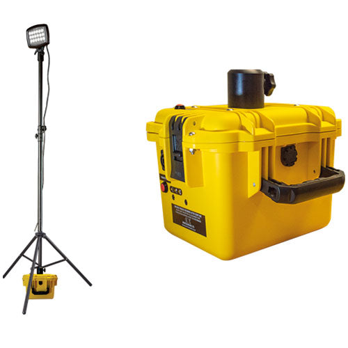 Projecteur Nightsearcher Solaris Megastar 20K 20000 Lumens - Batterie SLA 38Ah - Trépied extensible 3,5m - NYCTALOPE