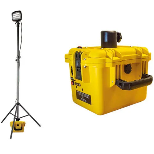 Projecteur Nightsearcher Solaris Megastar 20K 20000 Lumens - Batterie SLA 38Ah - Trépied extensible 3,5m - NYCTALOPE