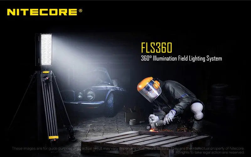 Projecteur de chantier grande zone Nitecore FLS360 – 22000 Lumens  NYCTALOPE  