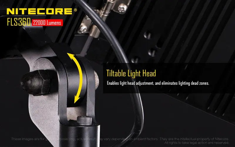 Projecteur de chantier grande zone Nitecore FLS360 – 22000 Lumens  NYCTALOPE  