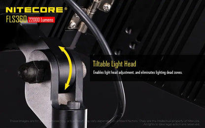 Projecteur de chantier grande zone Nitecore FLS360 – 22000 Lumens  NYCTALOPE  