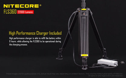 Projecteur de chantier grande zone Nitecore FLS360 – 22000 Lumens  NYCTALOPE  