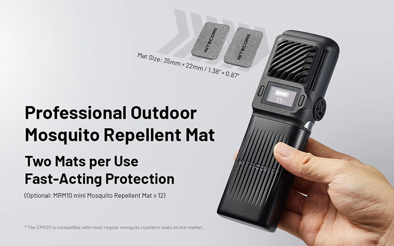 Répulsif Anti-Moustique Électrique Nitecore EMR25 - Multi-fonctions - Écran OLED - Batterie Externe 12000mAh Nitecore