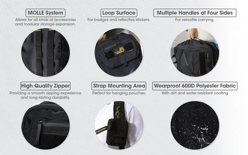 Sac à dos Imperméable Nitecore BP23 – 23L – Polyester 600D  NYCTALOPE  