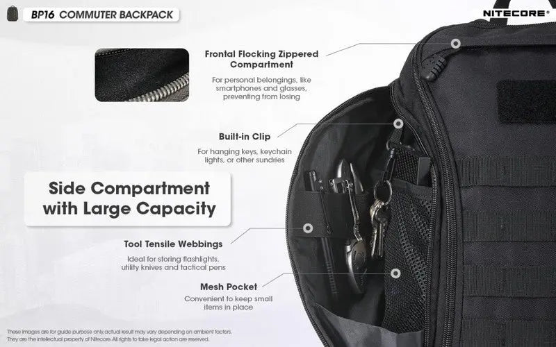 Sac à dos Nitecore BP16 - 16 litres - imperméable  NYCTALOPE  