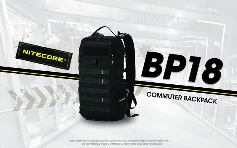 Sac à dos Nitecore BP18 - 18L - Ultra-Léger - Système Fishbone - Nylon 500D Imperméable - MOLLE  NYCTALOPE  