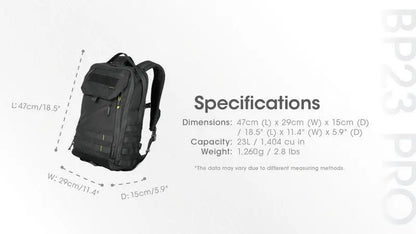 Sac à dos Nitecore BP23 PRO - imperméable 23 litres  NYCTALOPE  