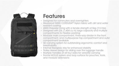 Sac à dos Nitecore BP23 PRO - imperméable 23 litres  NYCTALOPE  