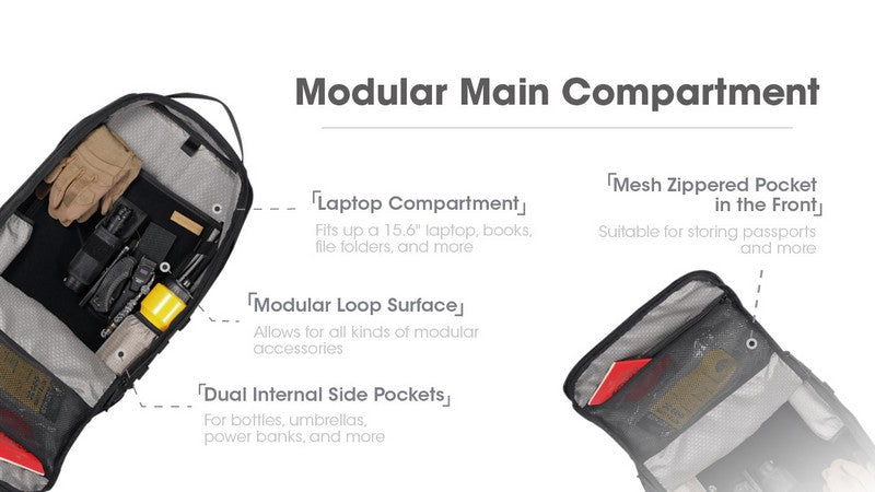 Sac à dos Nitecore BP23 PRO - imperméable 23 litres  NYCTALOPE  