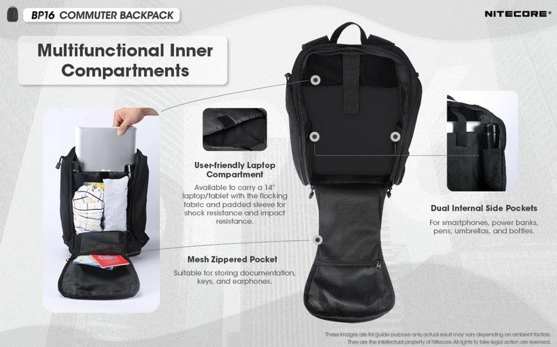 Sac à dos Nitecore BP16 - 16 litres - imperméable  NYCTALOPE  